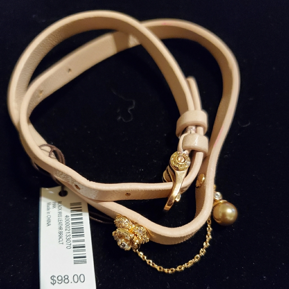 Henri Bendel Pink Leather Bracelet